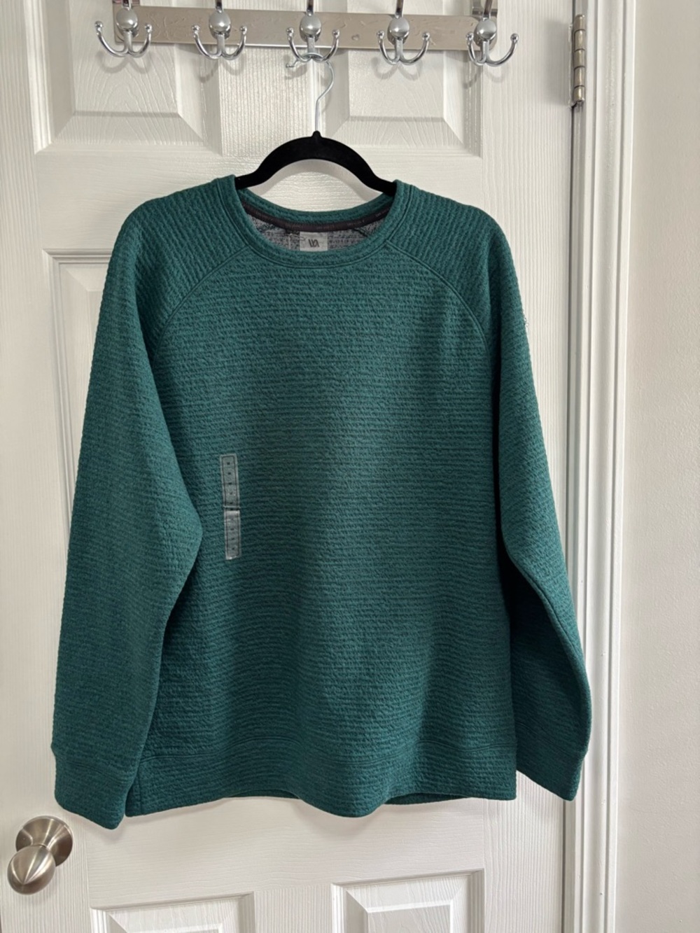 VRST Men's Textured Crewneck Sweater in Teal Green NWT